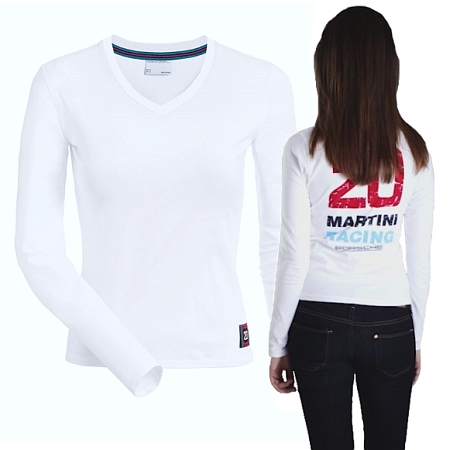 Porsche Ladies Martini Racing White Long Sleeve Top #20